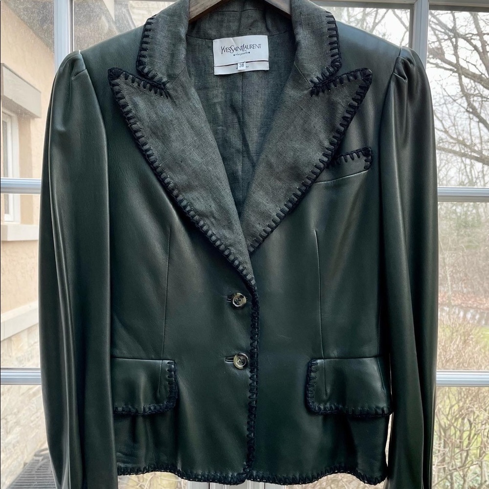 Vintage Yves Saint Laurent Lambskin Leather Jacket